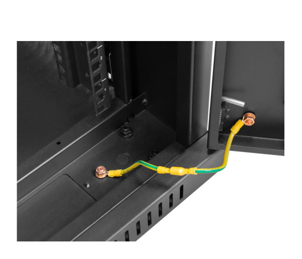 LANBERG Szafa instalacyjna rack stojąca 19 42U 800x1000 czarna, drzwi szklane LCD (Flat pack) FF01-8042-12BL - 1259209 - zdjęcie 5
